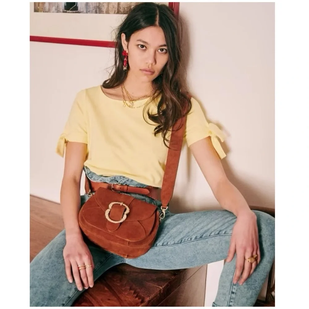 SÉZANE Emmy Shirt, Citrine, Medium